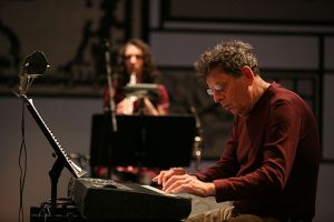 Philip Glass performing in Milan